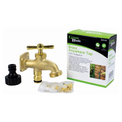 GREENBLADE BRASS ANYWHERE TAP WITH ADAPTOR