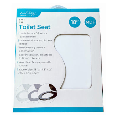 ASHLEY 18" TOILET SEAT WHITE