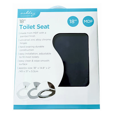 ASHLEY 18IN TOILET SEAT BLACK