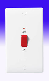 BG DOUBLE COOKER SWITCH 45 AMP & NEON