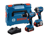 BOSCH TWIN PACK GSB18V-25 AND GDR18V-215 2X4AH