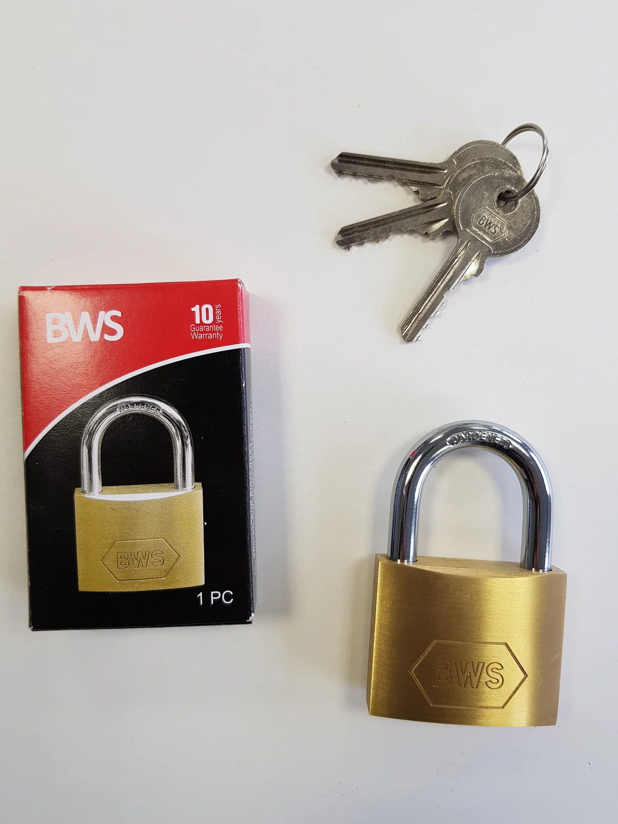 BW BRASS PADLOCK KEYED ALIKE 50MM