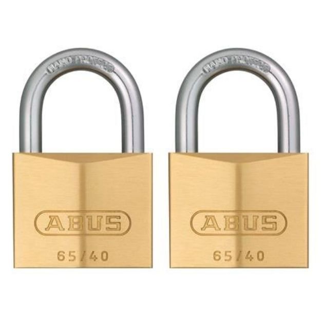 ABUS 65 SERIES BRASS 40MM PADLOCK 2XKA CD