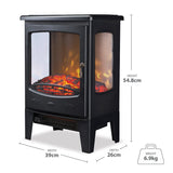 DE VIELLE CLASSIC 3D ELECTRIC STOVE 1800W BLACK