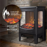 DE VIELLE CLASSIC 3D ELECTRIC STOVE 1800W BLACK