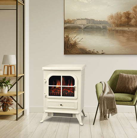 DE VIELLE CLASSIC ELECTRIC STOVE CREAM 1800W (LED BULB) - Watson Hire