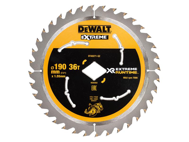 DEWALT Extreme Runtime FlexVolt Circular Saw Blade 190mm x Diamond x 36T - Watson Hire