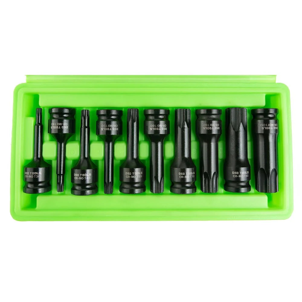 DSD TOOLS 10PC 1/2" DR IMPACT TORX BIT SOCKETS