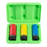 DSD TOOLS 3PC 1/2" DR DEEP IMPACT SOCKETS FOR ALLOY WHEELS