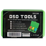 DSD TOOLS 3PC 1/2" DR DEEP IMPACT SOCKETS FOR ALLOY WHEELS