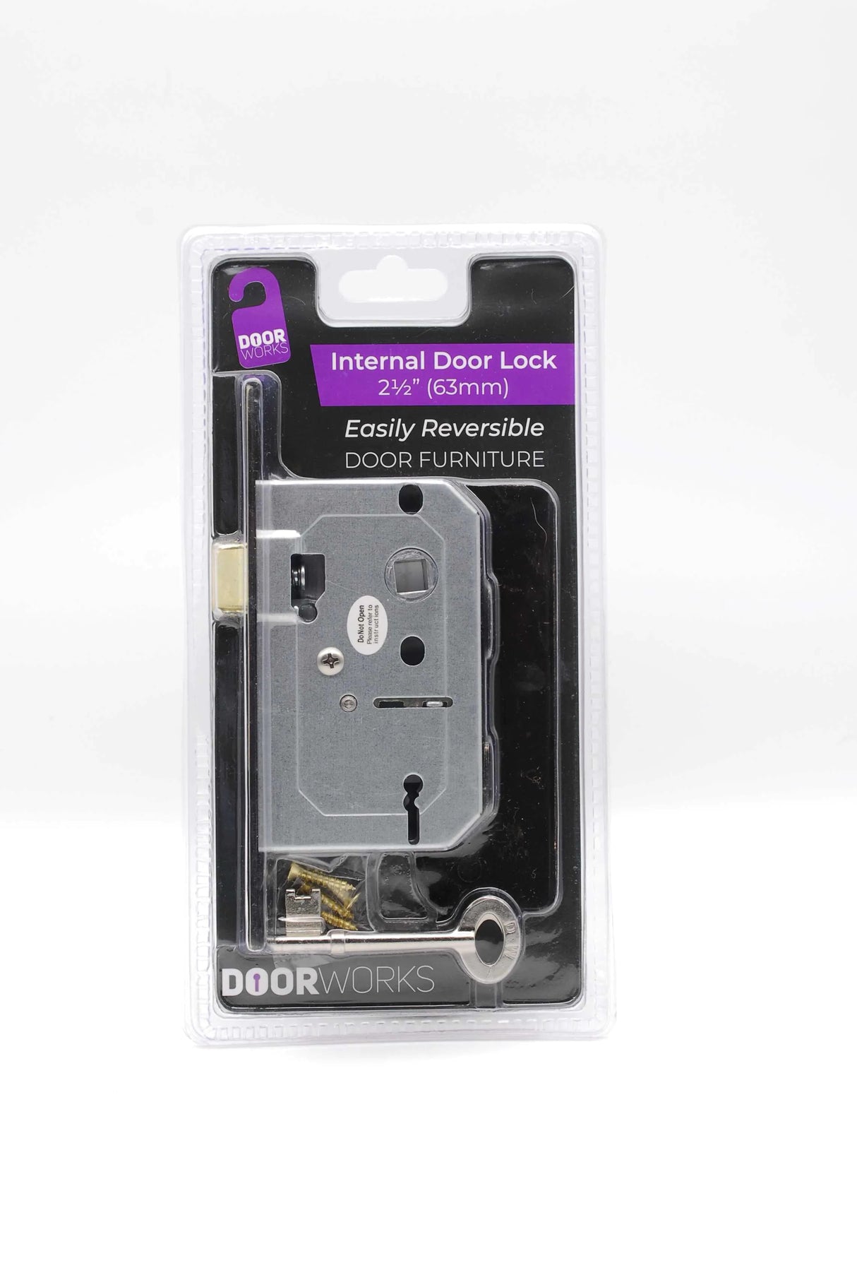 DOORWORKS 2 LEVER INTERNAL DOOR LOCK 63MM ANTIQUE BRASS