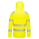 PORTWESTDX4 HI-VIS QUARTER ZIP HOODY YELLOW/BLACK