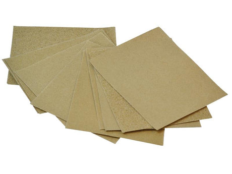Faithfull Cork Block Glasspaper Sanding Sheets Assorted (Pack 10) - Watson Hire