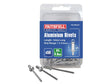 Faithfull Aluminium Rivets 4.8 x 14mm Long Pre-Pack of 50 - Watson Hire