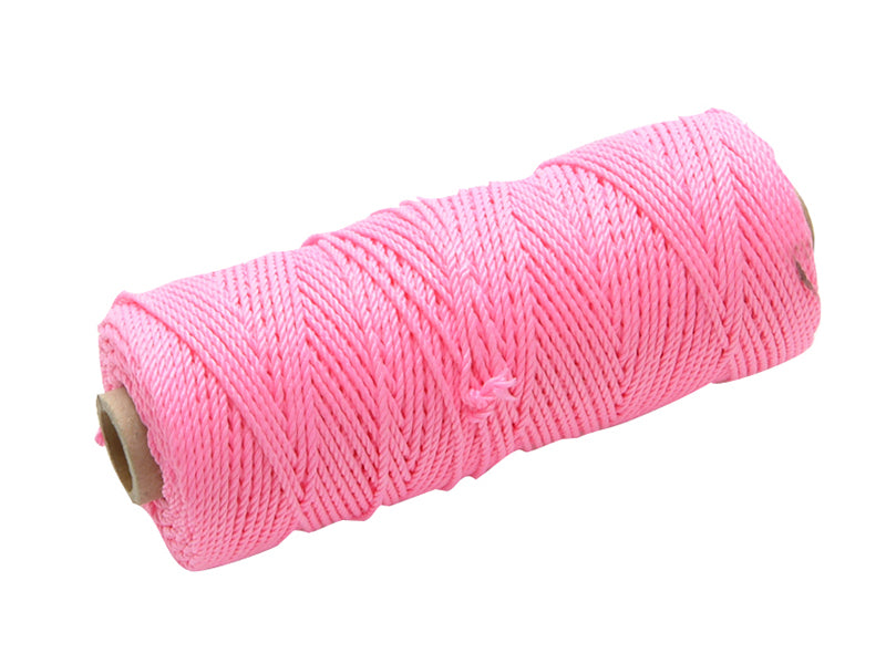Faithfull Hi-Vis Nylon Brick Line 100m (330ft) Pink