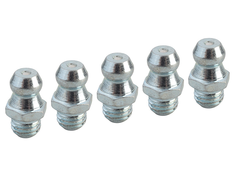 Faithfull Grease Nipple Straight 1/4in UNF (Pack 5)