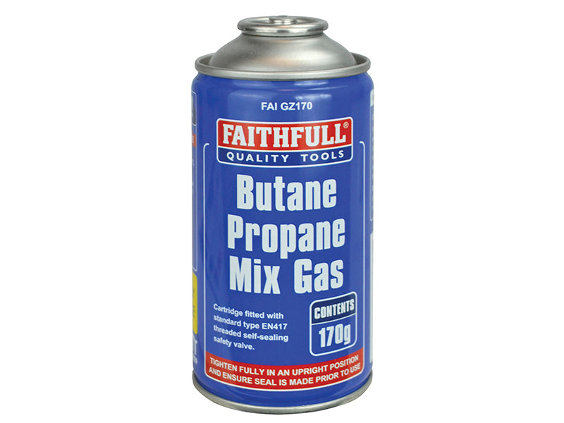 Faithfull Butane Propane Mix Gas Cartridge 170g - Watson Hire