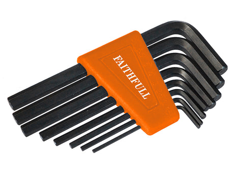 Faithfull Metric Short Arm Hexagon Key Set, 8 Piece - Watson Hire