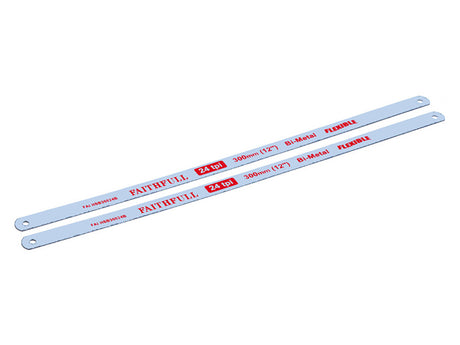 Faithfull Hacksaw Blades 300mm (12in) x 24 TPI (Pack 2) - Watson Hire