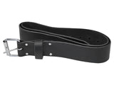 FAITHFULL HEAVY DUTY LEATHER BELT 45MM WIDE BLACK
