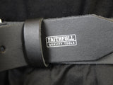 FAITHFULL HEAVY DUTY LEATHER BELT 45MM WIDE BLACK