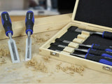 FAITHFULL SOFT GRIP CHISEL SET + STORAGE BOX, 6 PIECE