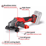 EINHELL CORDLESS ANGLE GRINDER AXXIO 115MM 18V