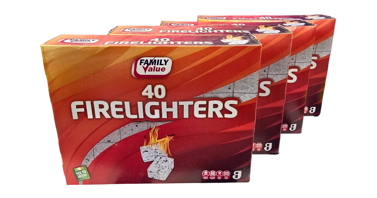 FAMILY VALUE FIRELIGHTERS 40S X 4 PACKS