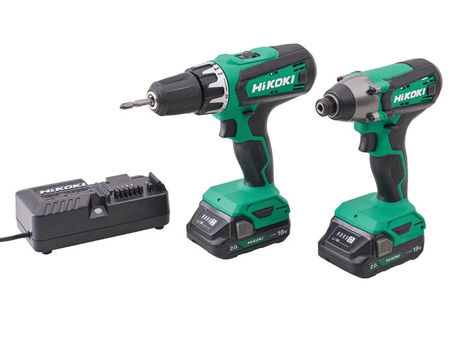 HIKOKI 18V COMBI AND IMPACT DRILL TWIN PACK 2 X 2AH