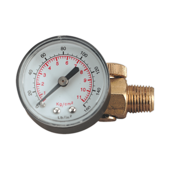 SEALEY ON-GUN AIR PRESSURE REGULATOR / GAUGE