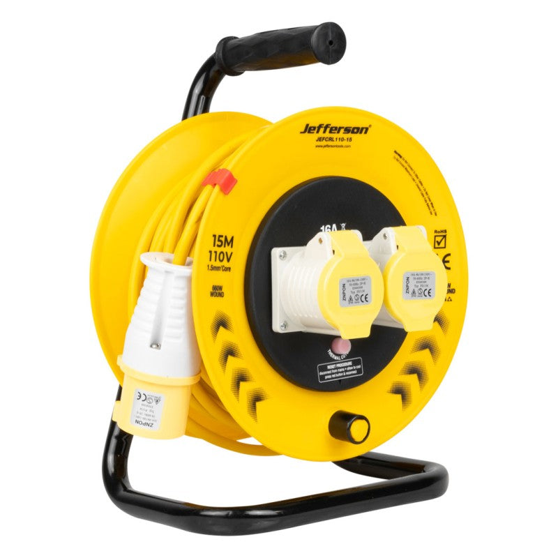 JEFFERSON 110V CABLE REEL 15M 16A