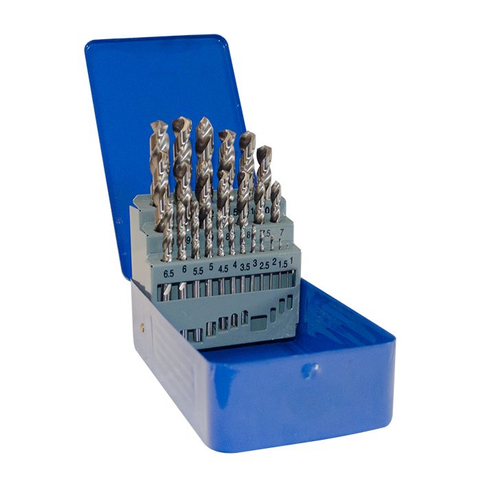 JEFFERSON 25PC HSS FULLY GROUND DRILL BIT SET DIN 338