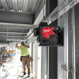 MILWAUKEE M123PL-0C GREEN 360 3 PLANE LASER 12V (BARE UNIT