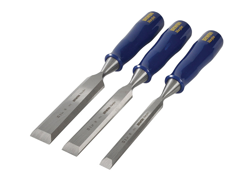 IRWIN® Marples® M444 Bevel Edge Chisel Blue Chip Handle Set, 3 Piece