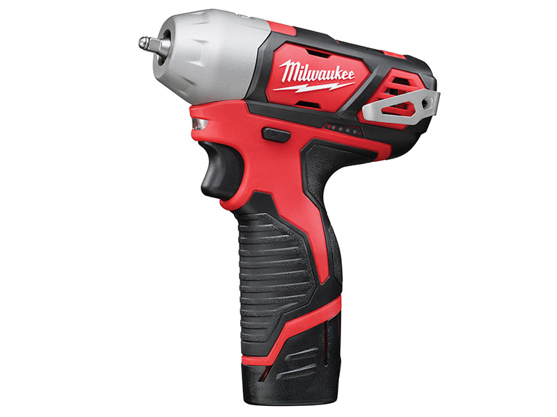Milwaukee Power Tools M12 BIW14-202C Sub Compact 1/4in Impact Wrench 12V 2 x 2.0Ah Li-ion
