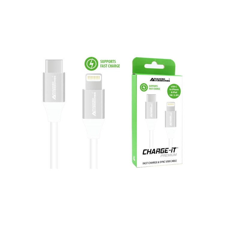 ADVANCED ACCESSORIES - USB C TO IPHONE CHARGING CABLE 1M