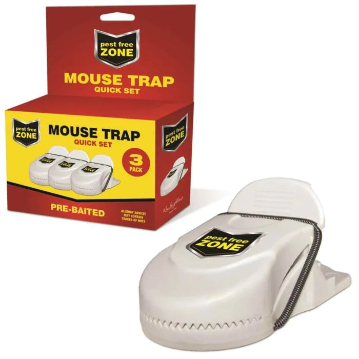PEST FREE ZONE QUICK SET MOUSE TRAP (PACK X3)