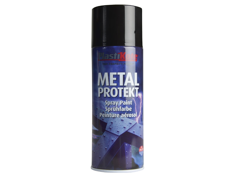 PlastiKote Metal Protekt Spray Gloss Black 400ml