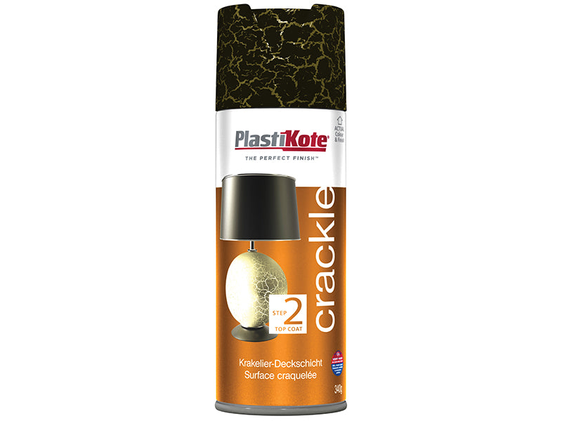 PlastiKote Crackle Touch Spray Black Top Coat 400ml