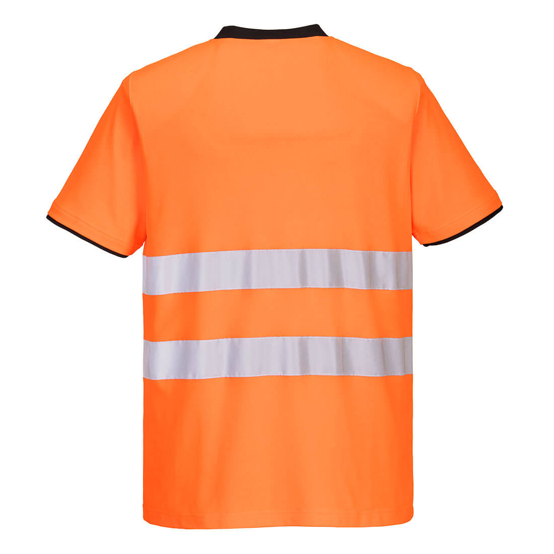 PORTWEST PW2 HI-VIS T-SHIRT S/S OR/BLK