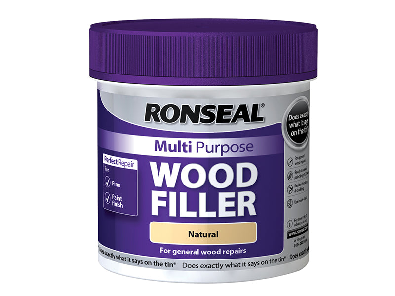 Ronseal Multipurpose Wood Filler Tub Natural 465g