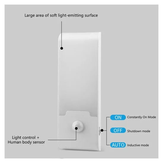 KINGAVON 2PC RECHARGEABLE MOTION SENSOR LIGHT