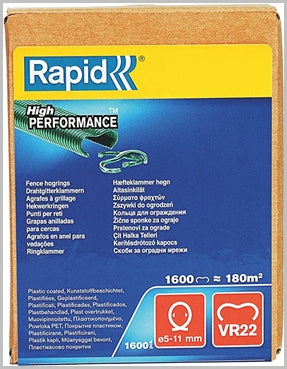 Rapid VR22 Fence Hog Rings Pack 1600 Galvanised Boxed