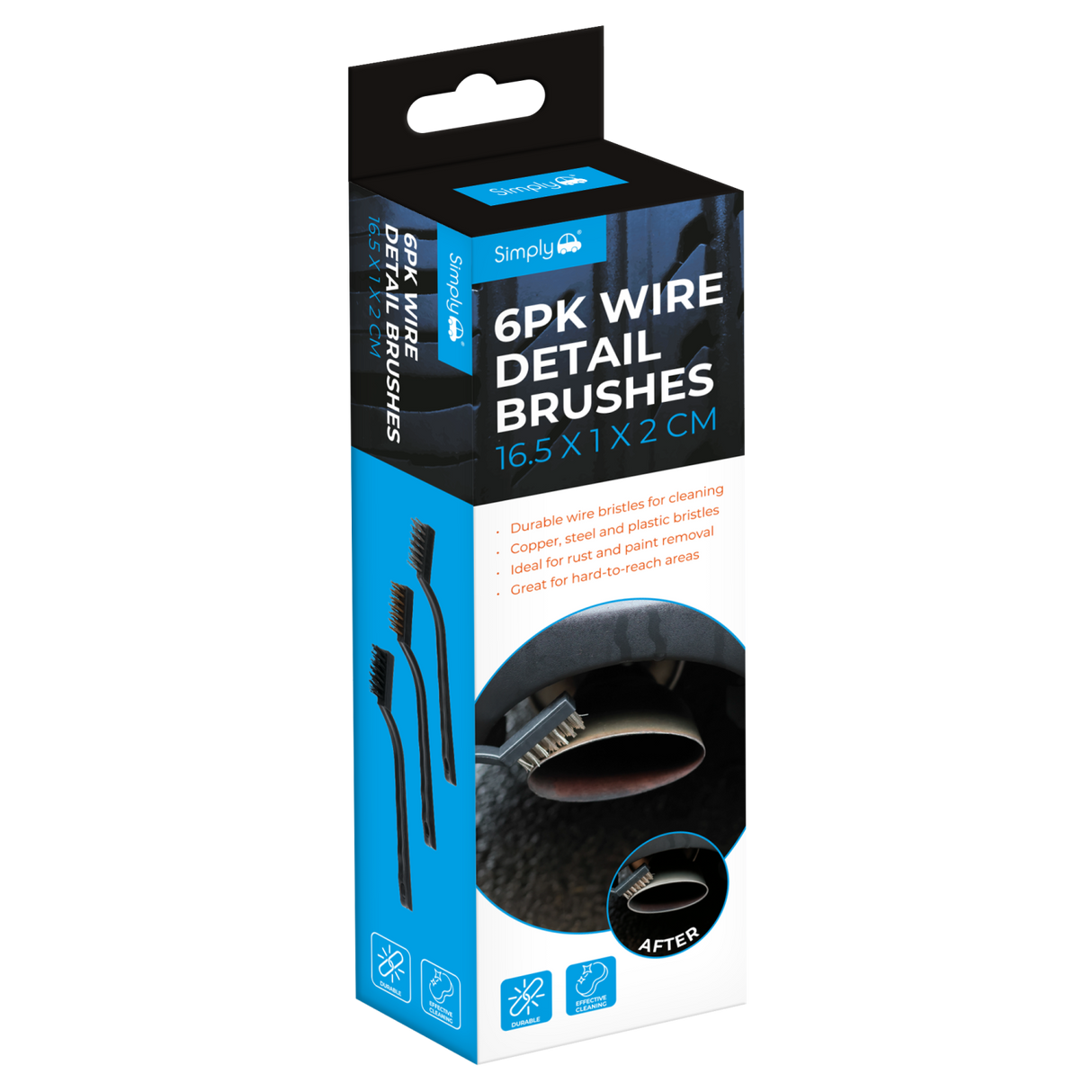 SIMPLY AUTO 6PC WIRE BRUSH SET