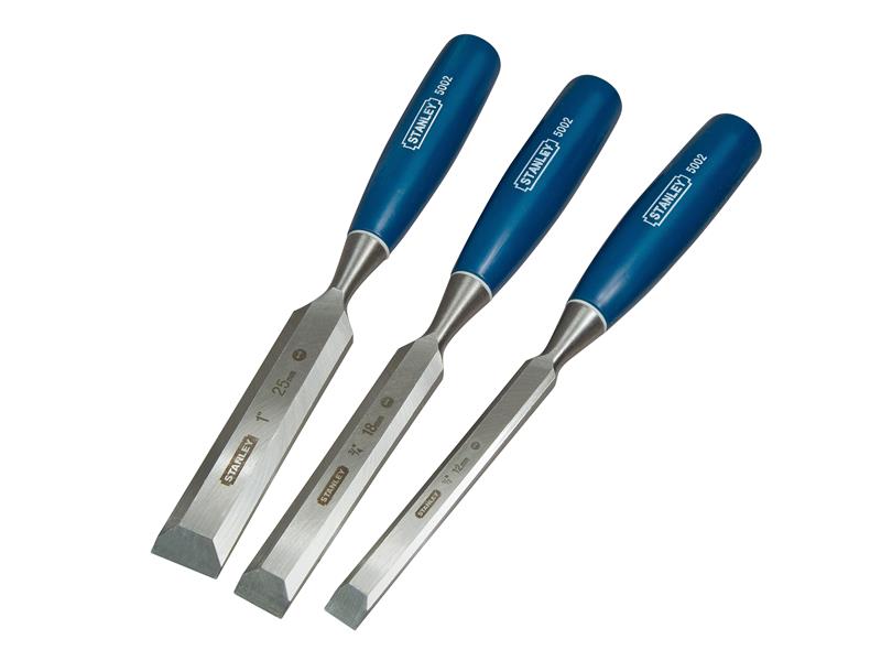 STANLEY® 5002 Bevel Edge Chisel Set, 3 Piece