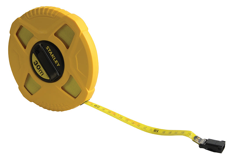 STANLEY® Closed Case Fibreglass Long Tape 30m (Width 13mm)