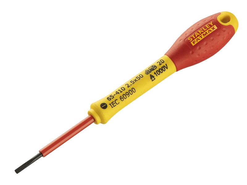 STANLEY® FatMax® VDE Insulated Screwdriver Parallel Tip 2.5 x 50mm