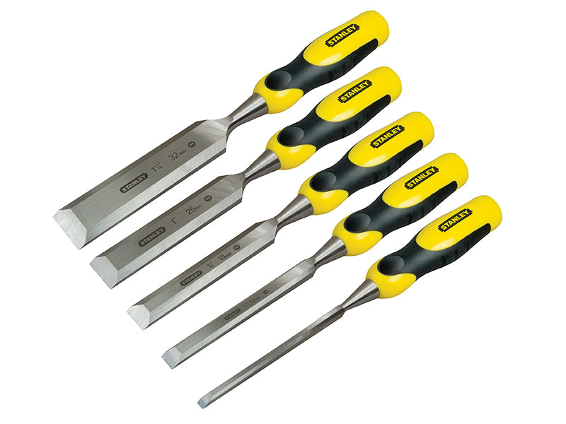 STANLEY® DYNAGRIP™ Bevel Edge Chisel with Strike Cap Set, 5 Piece