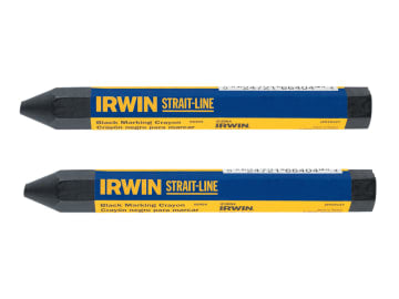 IRWIN STRAIT-LINE CRAYONS (CARD 2) BLACK 666042