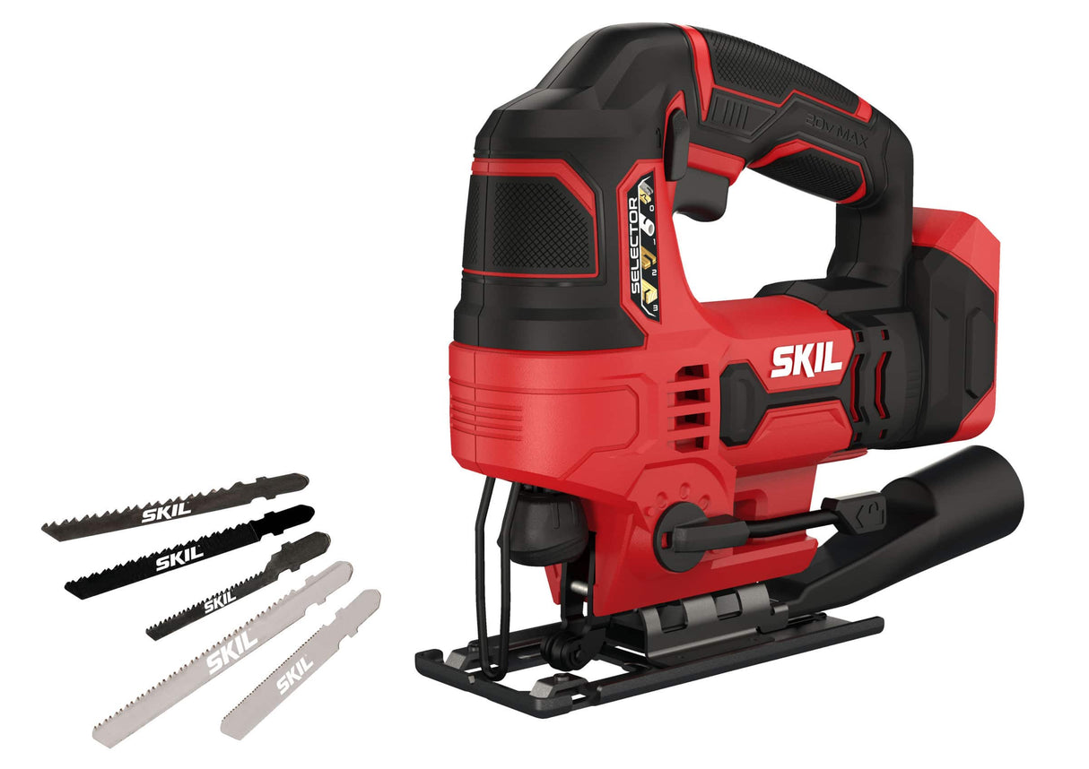 SKIL 3420CA CORLESS JIGSAW 20V MAX LI BARE UNIT + 5 SAW BLADES + VACUUM ADAPTOR